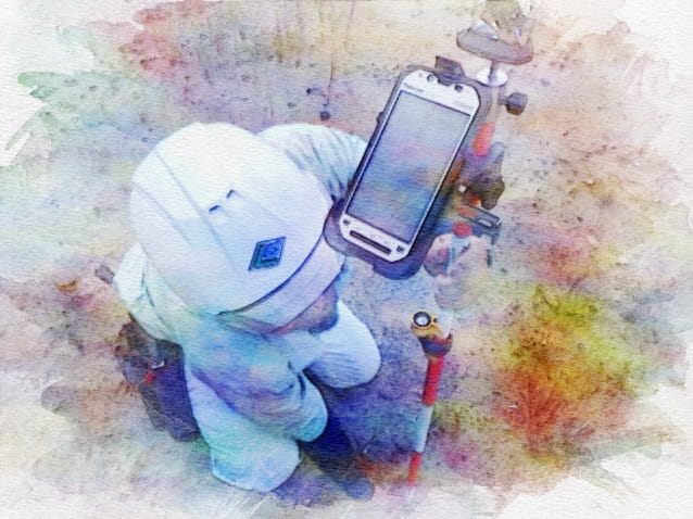 スマートフォンを用いた測量
