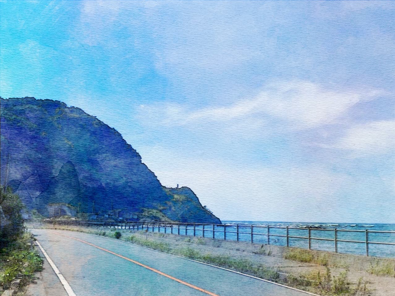 海岸沿いの道路